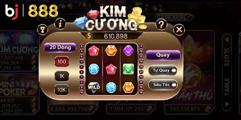 Top những game nổ hũ uy tín tại Bj888 - Đáng thử nhất năm 2025 Nổ hũ kim cương mang lại cảm giác giàu sang